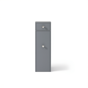 Mueble de Almacenamiento Lateral para Baño, Metálico, Independiente, Ahorra Espacio, Estantes Prácticos - Product Image 1