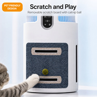 Purificateur d'air intelligent pour animaux domestiques certifié CE FCC RoHS, élimination des poils et des odeurs pour chats d'intérieur, 38W, 25 à 58 dB