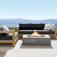 Mobilier d'extérieur patio simplicité haut de gamme mobilier de jardin fauteuil de jardin canapé simple en teck