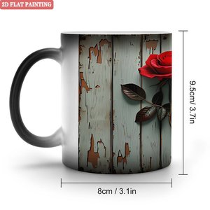 <b>Ceramic</b> <b>Mug</b> Frosted Black 11oz Heat Color Changing Custom Blank Cup - Product Image 1