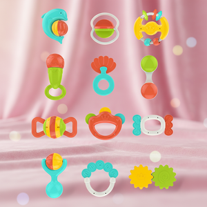 <span class=keywords><strong>12</strong></span> PCS Novedosas Sonajeras Musicales Ecológicas para Bebés, Juguetes Sensoriales OEM para Infantes, Juguetes Educativos Tempranos para Recién Nacidos, Juguetes <span class=keywords><strong>de</strong></span> Dentición RS - Product Image 2