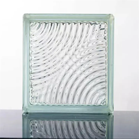 Bloc de verre décoratif au design élégant et transparent, brique de verre