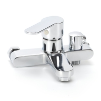 Robinet mélangeur mural en alliage de zinc pour baignoire, double trou, eau chaude et froide, pour salle de bain, en promotion