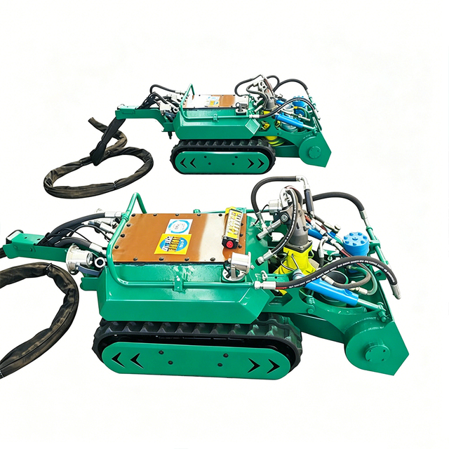 Deep Sea Tracked Amphibious ROV Robot Waterproof Underwater Inspection Crawler Vehicle with 4K HD Camera and Manipulator Arm