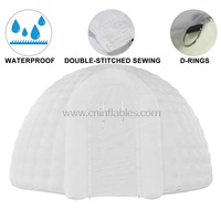 Orient Inflatables Tente chapiteau dôme gonflable avec éclairage LED de 5m de diamètre Tente Igloo à air pour événement