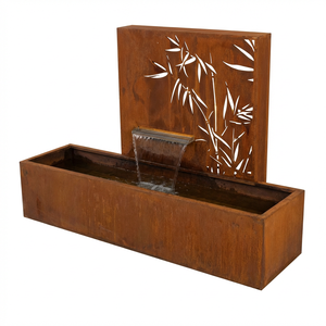 Fuentes Modernas de Acero Corten con Cascada, Decoración de Jardín para Exteriores con Pantalla - Product Image 2