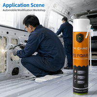 Mousse adhésive polyuréthane A23 500ml 61dB pour isolation phonique et thermique, idéale pour la modification automobile et la conversion de fourgonnettes