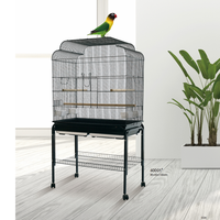 Cage à oiseaux pour perroquets avec roulettes et mangeoire en plastique, en fer et plastique, écologique, pour usage intérieur/extérieur