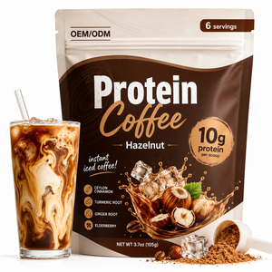 Poudre d'expresso instantanée OEM Premium, riche en protéines de lactosérum et prébiotiques, favorise la récupération musculaire, la concentration mentale et la digestion - Product Image 1