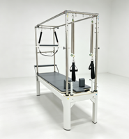 Table de Pilates Professionnelle 3-en-1 avec Rail Fixe, Reformer et Trapèze – Équipement Multifonctionnel pour Studio de Pilates