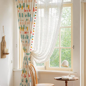 <span class=keywords><strong>Tende</strong></span> Oscuranti Moderne per Bambini in Stile Crema Stampato per Soggiorno <span class=keywords><strong>Tende</strong></span> Trasparenti a Pacchetto per Portafinestra 100% Poliestere Personalizzabili - Product Image 3