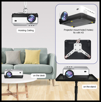 Mini projecteur intelligent portable d'usine pour usage professionnel et éducatif, 1080P/4K, stéréo HIFI, 3D, LED, home cinéma, extérieur, 200 lumens