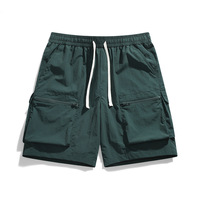 Shorts de travail d'été de marque à la mode pour hommes 100% Nylon tissé matériel de soie glacée taille moyenne pantalons décontractés longs grande poche conception de cargaison
