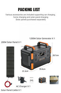 เครื่องกำเนิดไฟฟ้าพลังงานแสงอาทิตย์แบบพกพา 1200w 1008wh lifepo4 MOQ แบบยืดหยุ่นสำหรับขายส่ง - Product Image 6