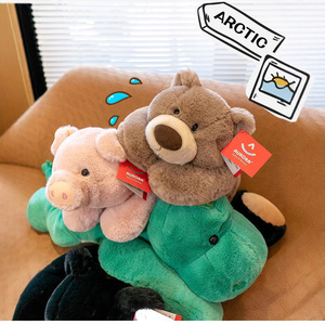 HECION Oso de Peluche Navideño Bordado de 30/50/70CM, Oso de Peluche Suave y Agradable en Posición Relajada para Aliviar <span class=keywords><strong>el</strong></span> Estrés - Product Image 3
