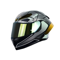 Casque intégral de moto en fibre de carbone électro-plaqué, certifié 3C, double visière, casque d'hiver pour toutes les motos