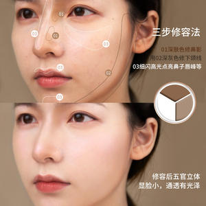 Paleta <span class=keywords><strong>de</strong></span> <span class=keywords><strong>corrector</strong></span> <span class=keywords><strong>de</strong></span> 3 colores FOMIX BEAUTY GLAZED, humectante blanqueador, cobertura <span class=keywords><strong>de</strong></span> larga duración para <span class=keywords><strong>ojeras</strong></span>, acné, sombreado <span class=keywords><strong>de</strong></span> poros - Product Image 5