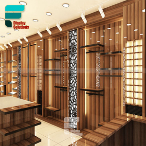 친환경 및 재활용 금속 및 목재 의류 진열 스탠드 매장 홀더 패션 소매점 바닥 선반 광택 표면 - Product Image 2