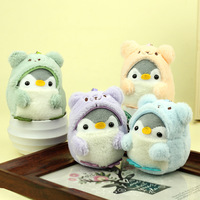 Songshan Toys Venta al por mayor: Colgante de peluche para mochila de pareja, muñeco de peluche transformable de oso y pingüino, llavero para máquina de garras