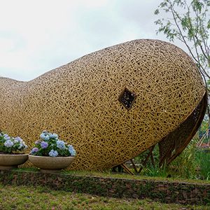 Bamboo Archway Landscape Decor Hollow Design Eco Friendly City Park Fencing Trellis Gates ZBJG-024 - Product Image 3