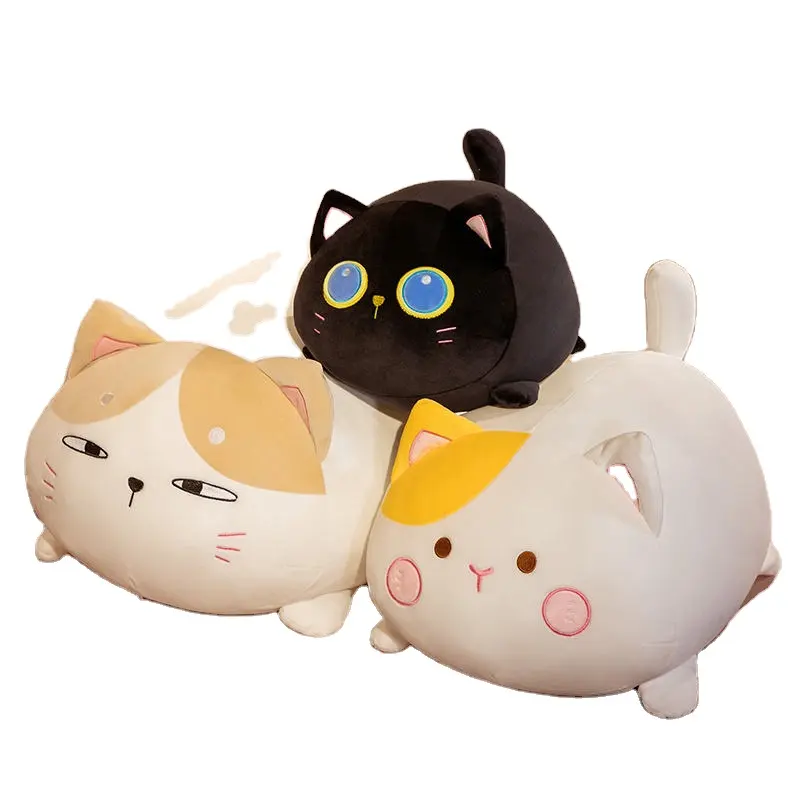 New Arrival 35cm Stuffed Cat Plush Toys Soft Cat Big Hugging Plush Pillow Fat Squishy Cat Doll