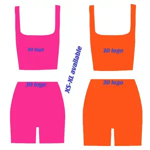 Oranje Hete Rosa Chaleco Mujer Camiseta Pantalones Cortos De Ciclismo Conjunto De Dos Piezas Mujer Verano 2023 Mujer Ropa Casual