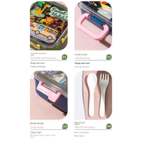 C201 Boîte à salade réutilisable de 1250ml à 3 compartiments Boîte à lunch en plastique de qualité alimentaire pour étudiants