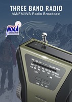 Radio d'urgence robuste de qualité militaire NOAA WB FM AM solaire à manivelle 4000mAh