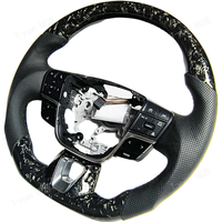 Accessoires intérieurs de voiture, volant en cuir perforé en fibre de carbone forgée pour Toyota 9ème génération Camry Crown 2024 2025