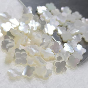Flor Blanca, Trébol de Cuatro Hojas, Madreperla, Concha de Perla Blanca Natural, Piedra Preciosa para la Fabricación de Joyas para Mujer - Product Image 4