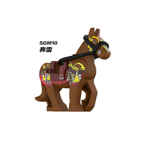 Figurines de blocs de construction en plastique de <span class=keywords><strong>la</strong></span> série Animal populaire Knight Mount, antiques chevaux de <span class=keywords><strong>guerre</strong></span> - Product Image 5