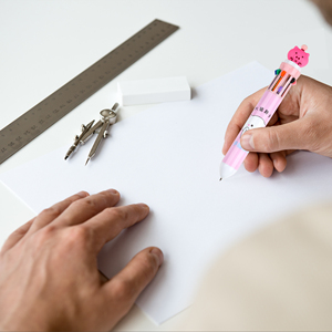 Wholesale Cheap Cute 10 in 1 Multicolor Retractable Plastic Ballpoint <b>Pen</b> with Cartoon for Student - Product Image 5