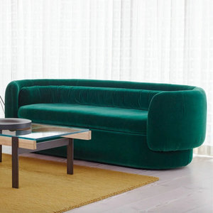 Modern Luxury Floor <strong>Crushed</strong> <strong>Velvet</strong> Couch Italian Style <strong>Sofa</strong> Set Designs Living Room Furniture I Shaped Curved Sleeper <strong>Sofa</strong> - Product Image 4