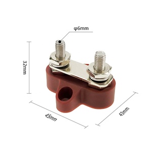 Amomd Heavy-Duty phân phối điện xe buýt thanh kết nối 3/8 Dual-Post Studs thiết bị đầu cuối RV M6 M8 vít loại làm bằng đồng Nylon - Product Image 5