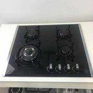 Cuisinière à gaz encastrable 4 brûleurs <span class=keywords><strong>de</strong></span> 60 cm avec allumage électronique, <span class=keywords><strong>protection</strong></span> anti-extinction <span class=keywords><strong>de</strong></span> flamme, <span class=keywords><strong>plaque</strong></span> en <span class=keywords><strong>verre</strong></span> trempé 220 V pour camping-car, hôtel et usage domestique - Product Image 4