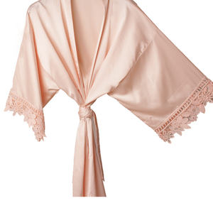 Pijamas de Encaje Sexy para Mujer, Primavera <span class=keywords><strong>2022</strong></span>, Ropa de Dormir de Satén, Traje para el Hogar, Bata Personalizada, Kimono - Product Image 5