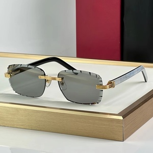 2025 New Gradient Lens chrome heart glasses Luxury Designer Business Sunglasses men Outdoor Sports UV400 protection Sunglasses - Product Image 1