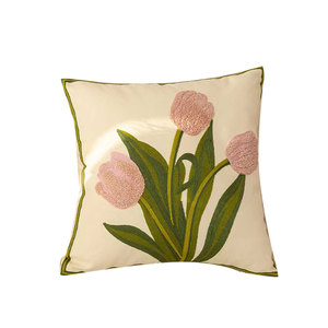 <span class=keywords><strong>Lienzo</strong></span> bordado diseño decorativo sofá funda <span class=keywords><strong>de</strong></span> almohada se puede desmontar y lavar almohada para dormir cojín - Product Image 1