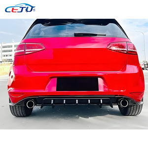 Diffuseur de lèvre de pare-chocs arrière de voiture de style ABS TCR noir brillant avec feu stop pour Volkswagen <span class=keywords><strong>Golf</strong></span> GTI Clubsport GTD <span class=keywords><strong>GTE</strong></span> MK7 2015-2019 - Product Image 4