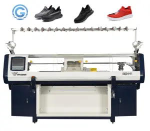 Drei-System-Computerized Jacquard Shoe Upper Strick maschine für Schuhe Flachs trick maschine Schuh obermaterial