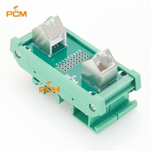 Carte de répartition Ethernet RJ45 femelle-femelle à montage sur <span class=keywords><strong>rail</strong></span> <span class=keywords><strong>DIN</strong></span> <span class=keywords><strong>45</strong></span> degrés 35 mm pour contrôle Ethernet EtherCAT I/O industriel à distance - Product Image 5