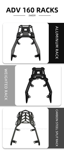 Pour <span class=keywords><strong>moto</strong></span> Honda Adv 160 accessoires porte-bagages <span class=keywords><strong>moto</strong></span> en alliage d'aluminium contre-pointe support de boîte supérieure Adv160 supports <span class=keywords><strong>2023</strong></span> - Product Image 3