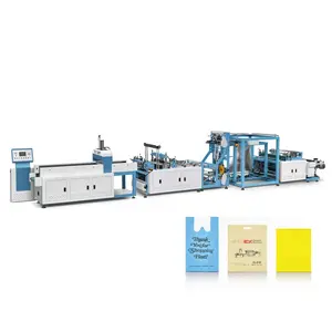 ZXL-A700 Hot Pick Product Fully Automatic Non Woven Fabric T-shirt Bag Making Machine D-cut Bag Production Line