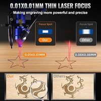 Machine de découpe et de gravure laser CO2 JUNFEI ODM 40W/60W/100W refroidie par eau CNC pour bois, pierre, caoutchouc, MDF