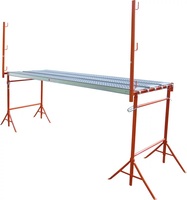 Treuil de maçonnerie réglable en hauteur, treuil de maçonnerie 1,2x2,2m, treuils de maçonnerie avec pied pivotant, treteaux de maçonnerie, treteau de maçonnerie