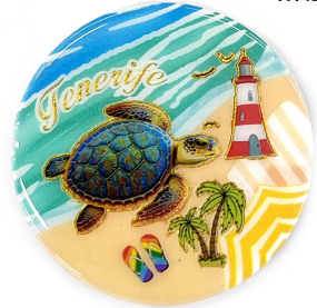 Recuerdos Turísticos de Buena Venta, Decoraciones para el Hogar, Imán de Cerámica para Refrigerador con Estampado Dorado - Product Image 2