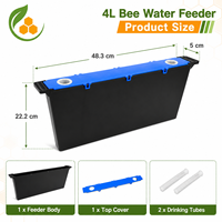 4-Liter-Bienenstock-Wasserspender mit blauem Deckel – Kunststoff-Tränke für Langstroth-Bienenstöcke – Imkerausrüstung
