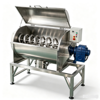 Mélangeur à ruban double spirale en acier inoxydable, agitateur de poudre sèche, capacité 200L, 4kW, pour aliments, engrais, détergents en poudre