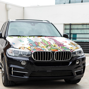 5X4ft Custom Car Hood Cover <b>Flags</b> Easter Bunny Festival Sports Games Gift Hood Cover - Product Image 3