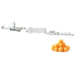 Indian Tomato BBQ Flavors Vegetarian Puffs Snack Production Plant Extrusion Machinery and Drying Equipment for Sale